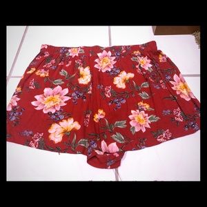 Floral print relaxed shorts